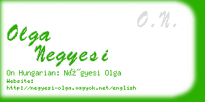 olga negyesi business card